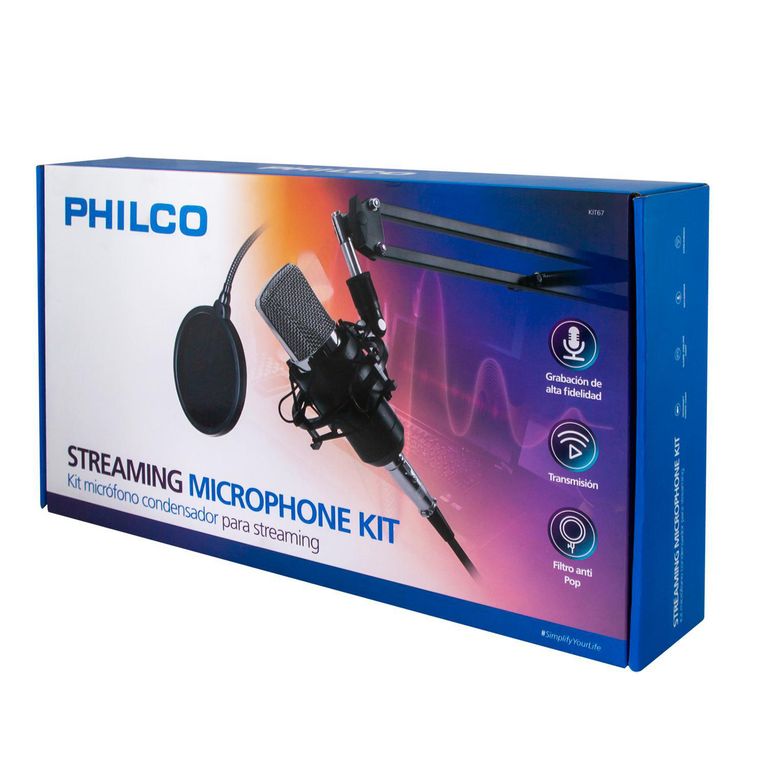 Kit Micrófono Estudio Profesional Con Soporte Y Tarjeta Sonido Usb