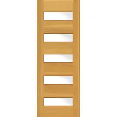 HOLZTEK - Puerta Madera de lenga 95x210 cm Modelo 108 Natural