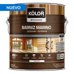 KOLOR - Barniz Marino Brillante 1 galón(es) Roble Oscuro