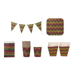 CARNAVAL - Set cumpleaños chevron neon