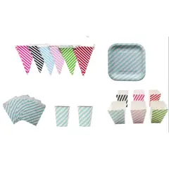 CARNAVAL - Set cumpleaños chevron colores