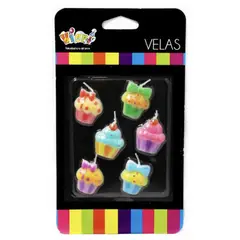 CARNAVAL - Set 5 velas cupcake