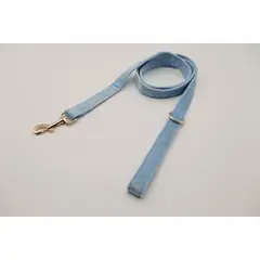 PETIZOOS - Correa tela terciopelo talla XL, color azulino