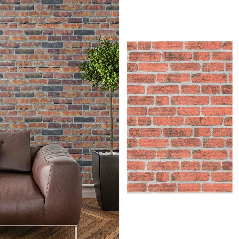 Panel Muro 3D Wonderwalls 215 50x100 cm Ladrillo 6.5 m2 13 unidades
