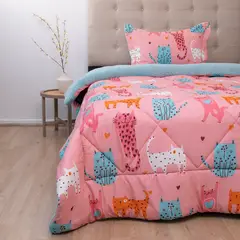 DORAL - Plumón Sherpa Kids Gatito Senses Multicolor 1.5 plazas