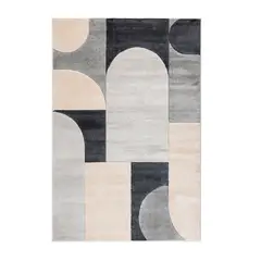 DIB - Alfombra Oporto 133x190 cm Crema/gris
