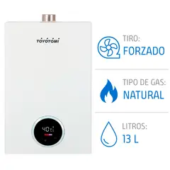 TOYOTOMI - Calefón Gas Natural 13 Litros Tiro Forzado Ionizado