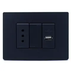 SINTHESI - Enchufe 10A + USB armado S33 noir