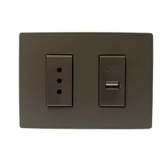 SINTHESI - Enchufe 10A + USB armado S32 grey