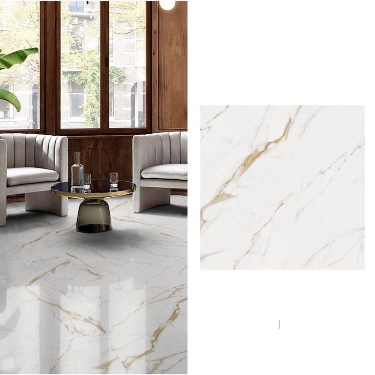 Gres Porcelanato 60x60 cm Calacata Blanco 1.44 m2