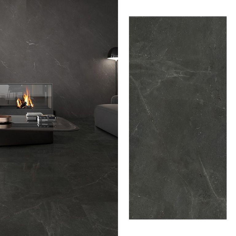 Gres Porcelanato 60x120 cm Iowa Negro 1.44 m2
