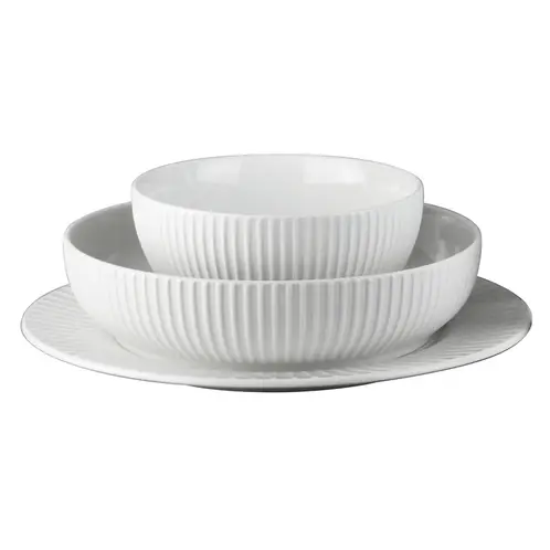 FANTUZZI - Juego de Loza 20 Piezas Porcelana Tutto per Tavola Blanco