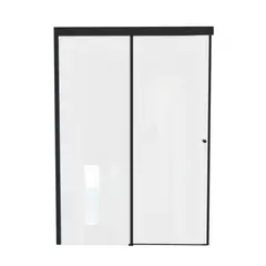 STRETTO - Mampara corredera de 8 mm 140x185 cm negro mate