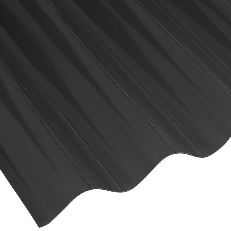 Plancha Polionda Policarbonato Acanalada 0.7 mm 81x250 cm Negro