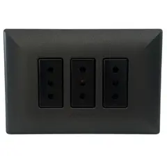 SINTHESI - Tomacorriente Triplex 10 A Noir