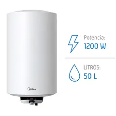 MIDEA - Termo Eléctrico 50 Litros 1.2 kW de Muro