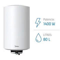 MIDEA - Termo con Wifi Eléctrico 80 Litros 1.4 kW de Muro