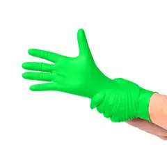 TOPSAFE - Guante Nitrilo Texturizado Verde 8,0 grs talla L