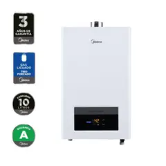 MIDEA - Calefón Gas Licuado 10 Litros Tiro Forzado Ionizado