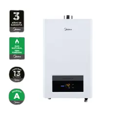 MIDEA - Calefón Gas Natural 13 Litros Tiro Forzado Ionizado