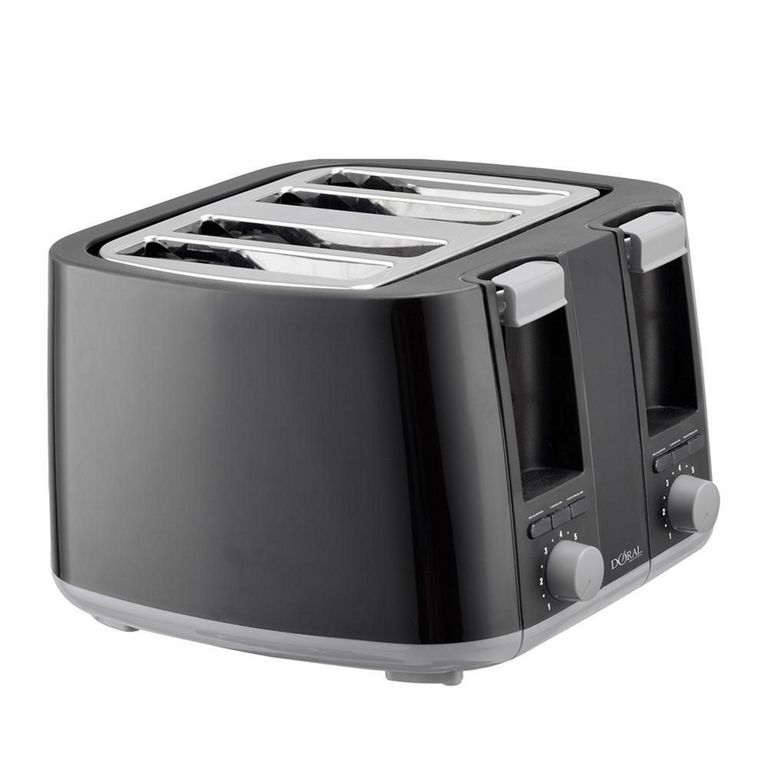 DORAL Tostador Eléctrico 4 Rebanadas Negro Toscana