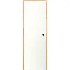 HOLZTEK - Puerta Interior MDF 70x200 cm Precolgada MDF Lisa Blanco