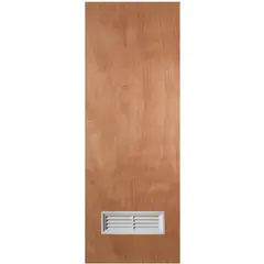 HOLZTEK - Puerta Interior Madera terciada 80x200 cm Terciado con Celosia Madera