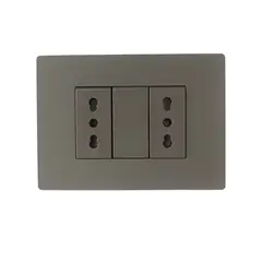 SINTHESI - Enchufe duplex 10/16A armado S32 grey