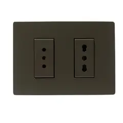 SINTHESI - Enchufe doble 10A + 10/16A armado S32 grey