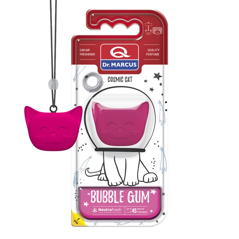 Aromatizante Dr. Marcus Cosmic Cat Aroma Chicle para Auto 45 Días