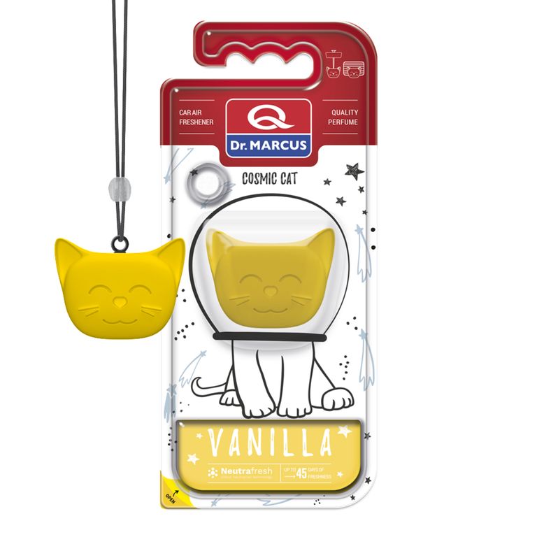 Aromatizante Dr. Marcus Cosmic Cat Vainilla para Auto