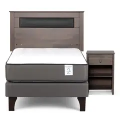 ROSEN - Cama 1.5 Plazas Europea New Style 2 Plus Gris