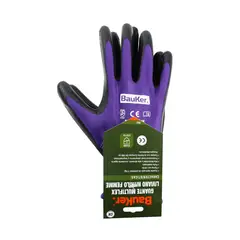 BAUKER - Guante Trabajo de Nitrilo XS Morado