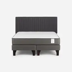 ROSEN - Cama 2 plazas Europea New Style 2 Plus Gris