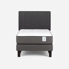 ROSEN - Cama 1 plaza New Style 2 Plus Gris