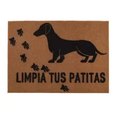 JUST HOME COLLECTION - Limpiapiés Rectangular 40x58 cm Beige natural