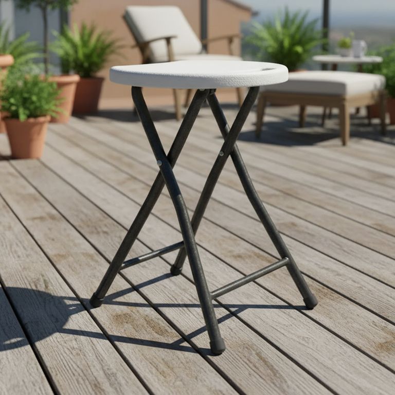 Piso plegable Plegable Blanco 47x31.5x27.5 cm