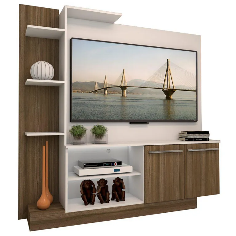 Centro de entretenimiento 55 " 2473.0002 Blanco café 165x164x32.5 cm