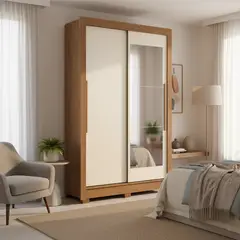 ONESSTA - Closet 2 Puerta(s) 2 Cajón(es) 4 Repisa(s) 140x214x49 cm Madera Natural