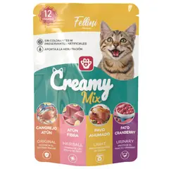 FELLINI - Snack húmedo para Gato Todas las edades Mix 12 unidad(es)