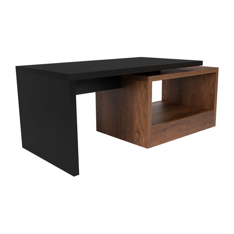 Mesa de centro Kaia Wengue y caramelo 100.2x45x40 cm