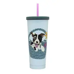 KEEP - Vaso 700 ml Acero inoxidable Pet Flowers Multicolor