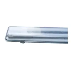 MEGABRIGHT - Hermético Estanco LED 2x18W, 120cms, 6000K incluye tubos