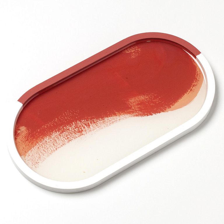 Bandeja Ovalada Para Decoración Y 35X22X12 Cm