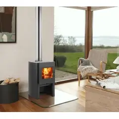 AMESTI - Estufa Leña Firelog 380 Gris