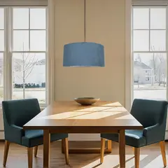 CONCEPT - Lámpara Colgante Tela Azul 40 cm