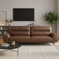 AMUV - Sofá 2 cuerpos Norton 220x95x95 cm Café