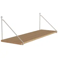 DUCASSE - Repisa Angolo Simple Madera 1 Nivel(es) 494x200x203 mm Blanco/Natural