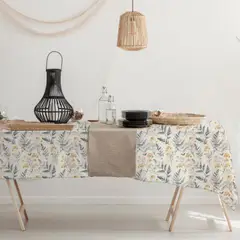 DECO EXPRESS - Mantel Rectangular 180x280 cm Floral Beige