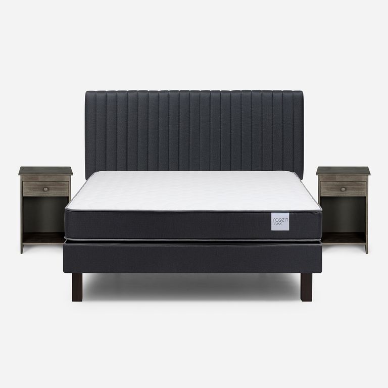 ROSEN Cama 2 plazas Europea Wave Gris